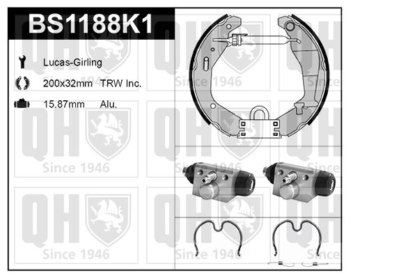 QUINTON HAZELL Piduriklotside komplekt BS1188K1